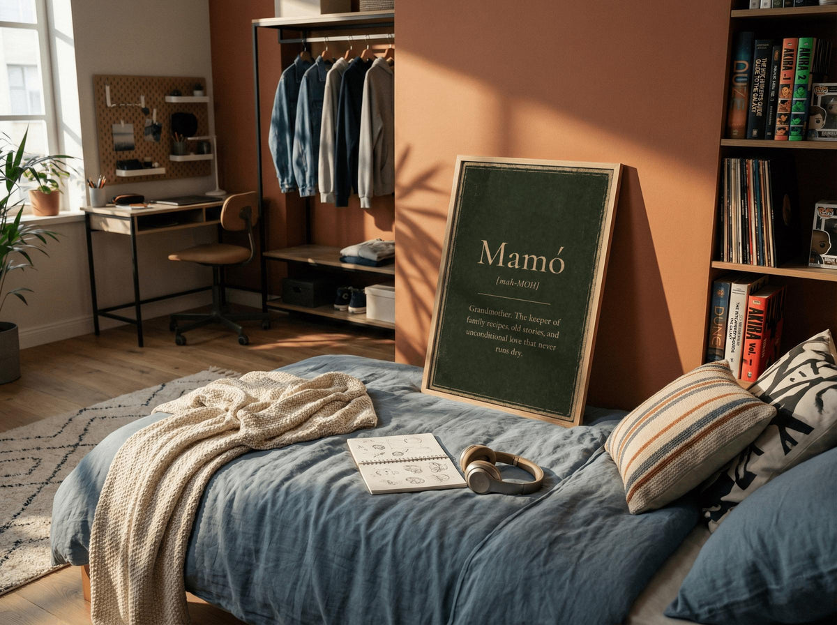 Mamó Irish definition print – framed print on the wall