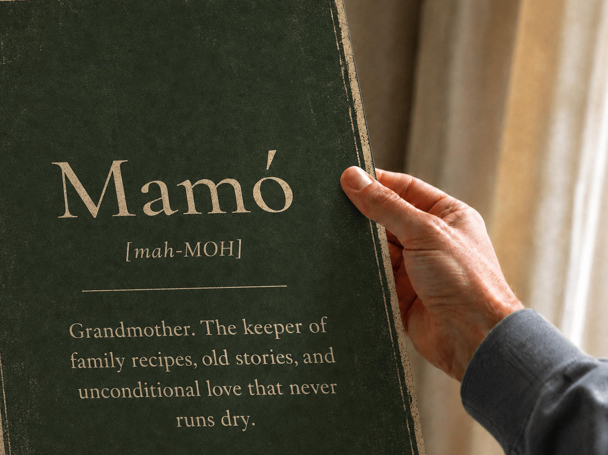 Mamó Irish definition print – framed print on the wall