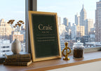 Craic Irish definition print – framed print on the wall