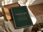 Anam Cara Irish definition print – framed print on the wall