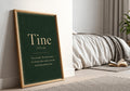Tine Irish definition print – landscape framed wall mockup