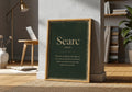 Searc Irish definition print – landscape framed wall mockup
