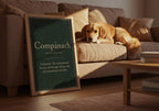 Compánach Irish definition print – framed print on the wall