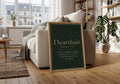 Deartháir Irish definition print – landscape wooden frame wall mockup