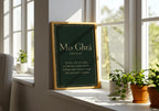 Mo Ghrá Irish definition print – landscape framed lifestyle mockup