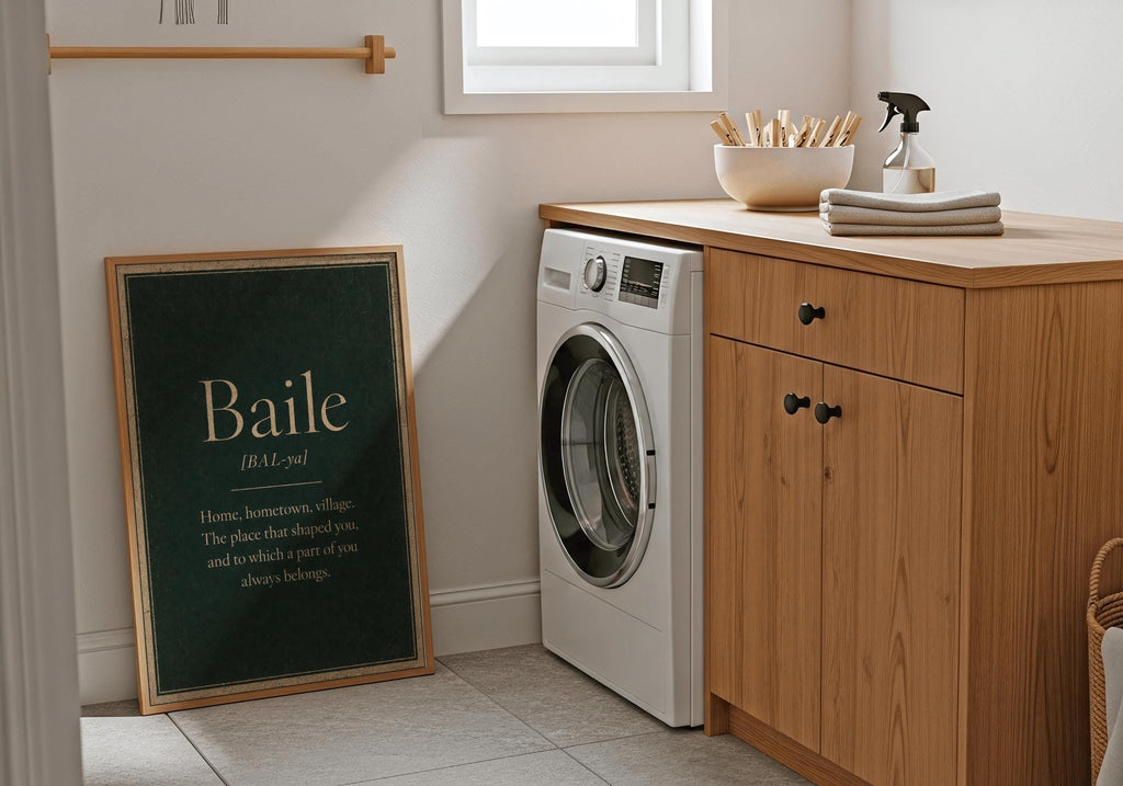 Baile Irish definition print – framed print on the wall