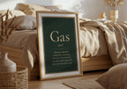 Gas Irish definition print – framed wall mockup