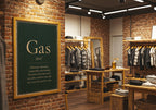 Gas Irish definition print – landscape framed wall mockup