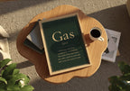 Gas Irish definition print – landscape framed wall mockup