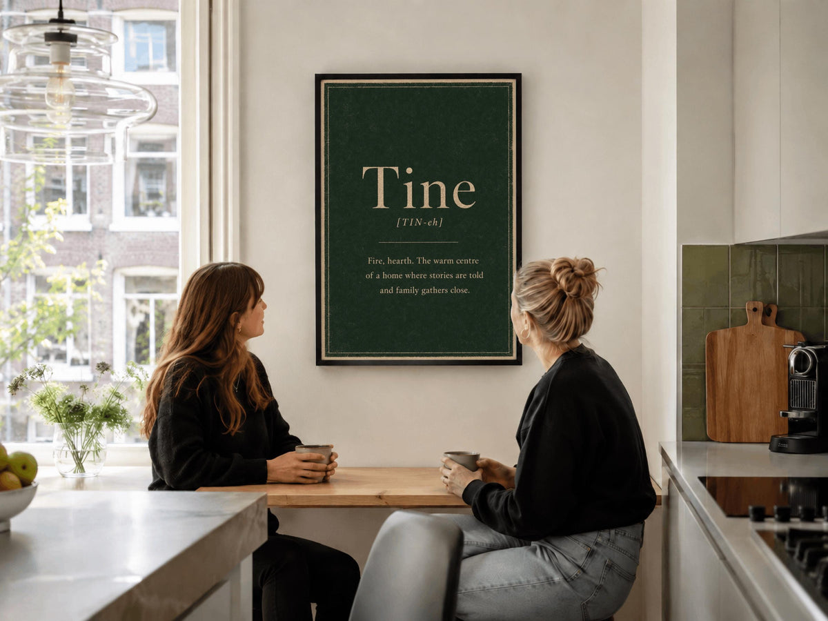 Tine Irish definition print – landscape framed wall mockup