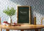 Searc Irish definition print – portrait wooden frame lifestyle mockup