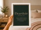 Deartháir Irish definition print – framed wall mockup