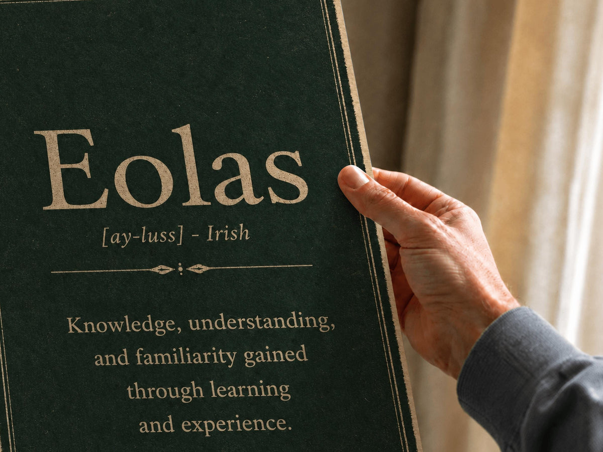 Eolas Irish definition print – landscape framed lifestyle mockup