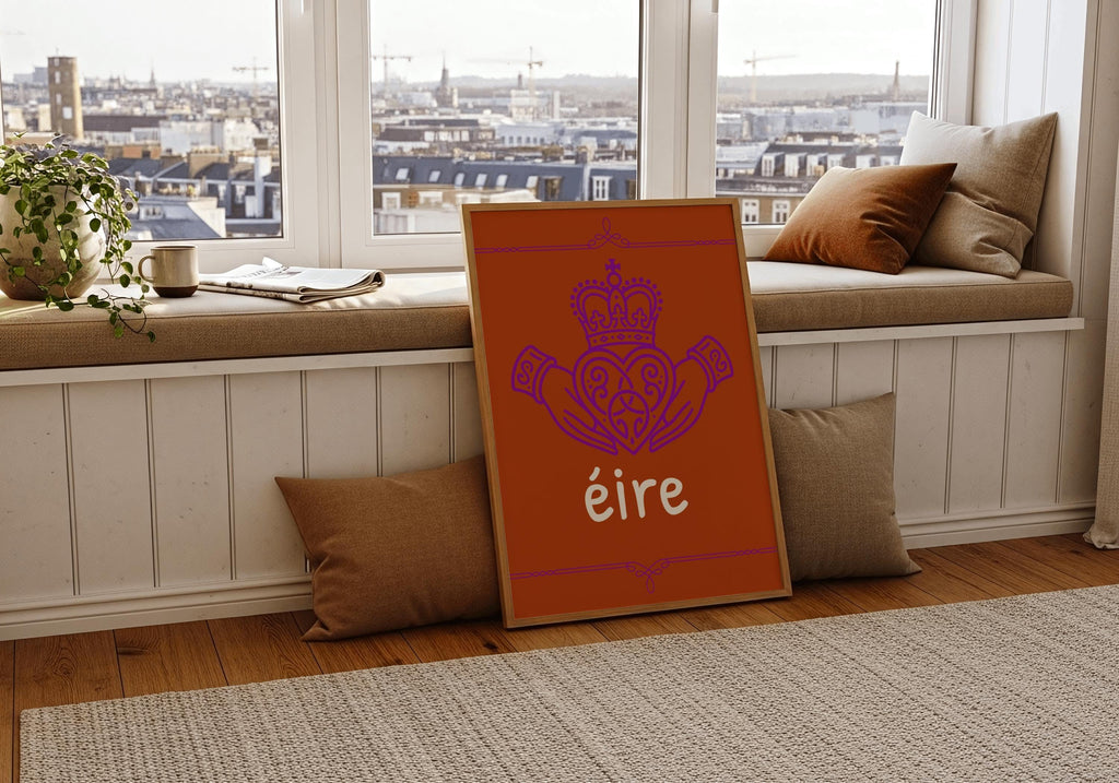 Claddagh Éire Irish print – room mockup 8