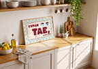 Cupán tae le do thoil Irish print – wall mockup 2