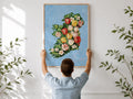 Wildflower Éire Map Irish print – room mockup 1