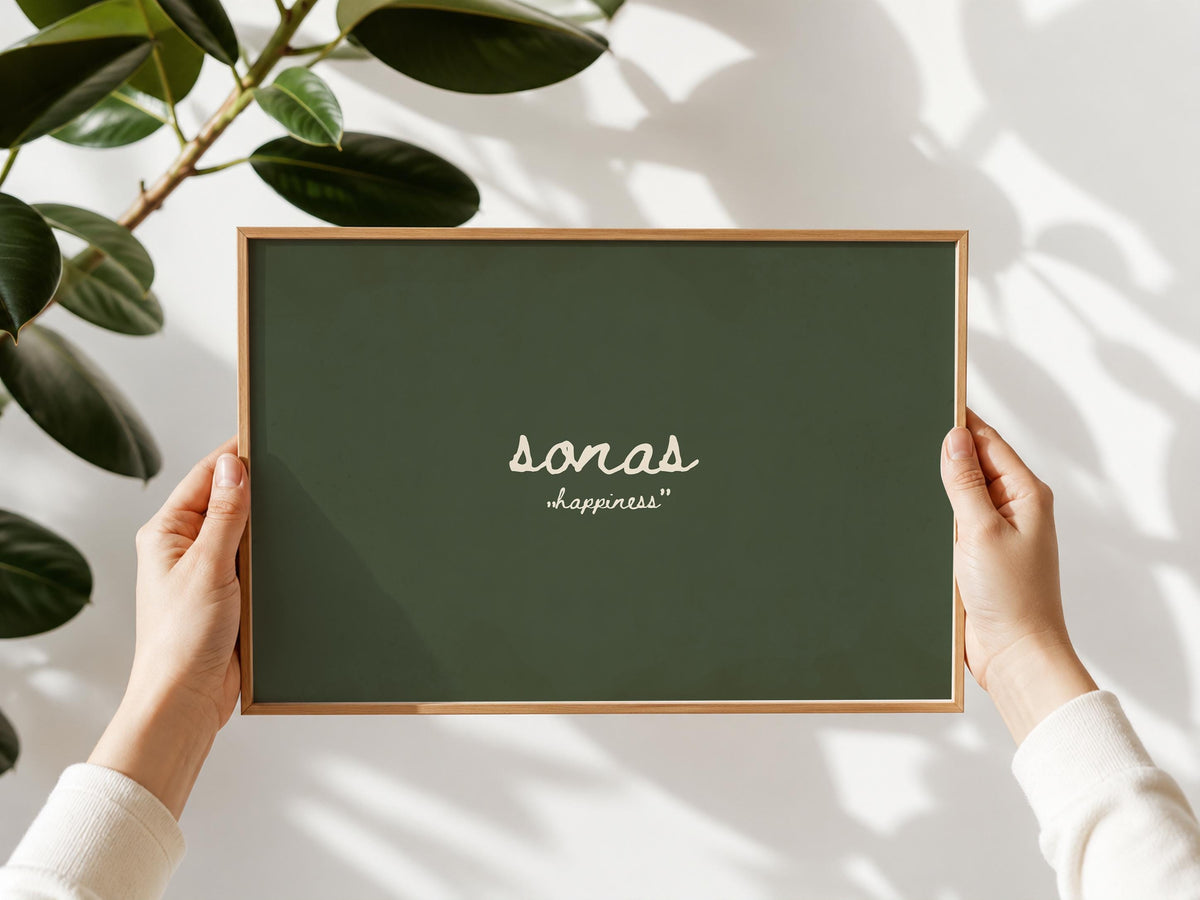 Sonas happiness Irish print – interior scene
