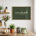 Céad Míle Fáilte sage green Irish print – wall mockup 1