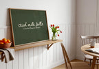 Céad Míle Fáilte sage green Irish print – wall mockup 2