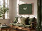 Sláinte Olive Irish print – room mockup 7