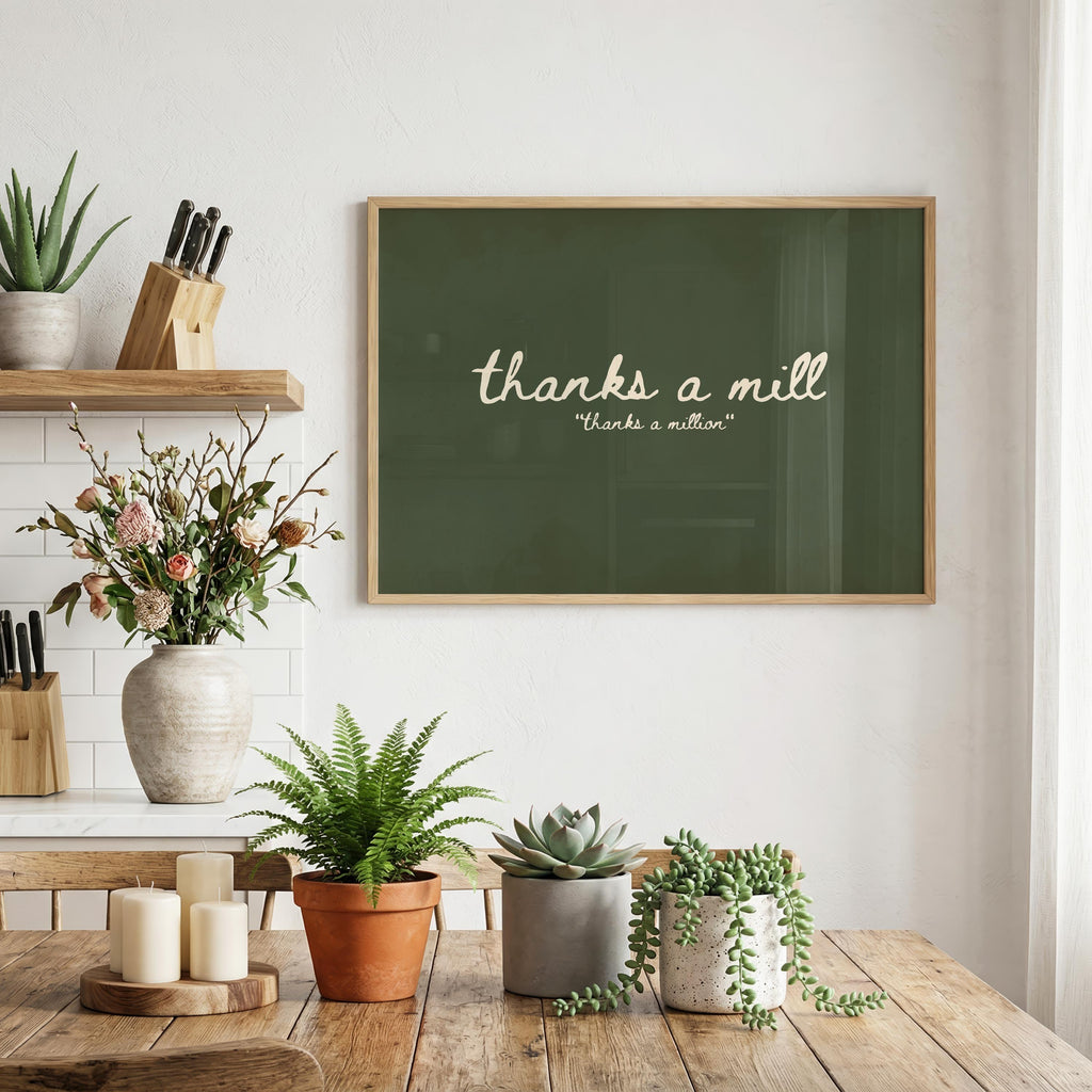 Thanks a Mill Irish slang print – mockup 2