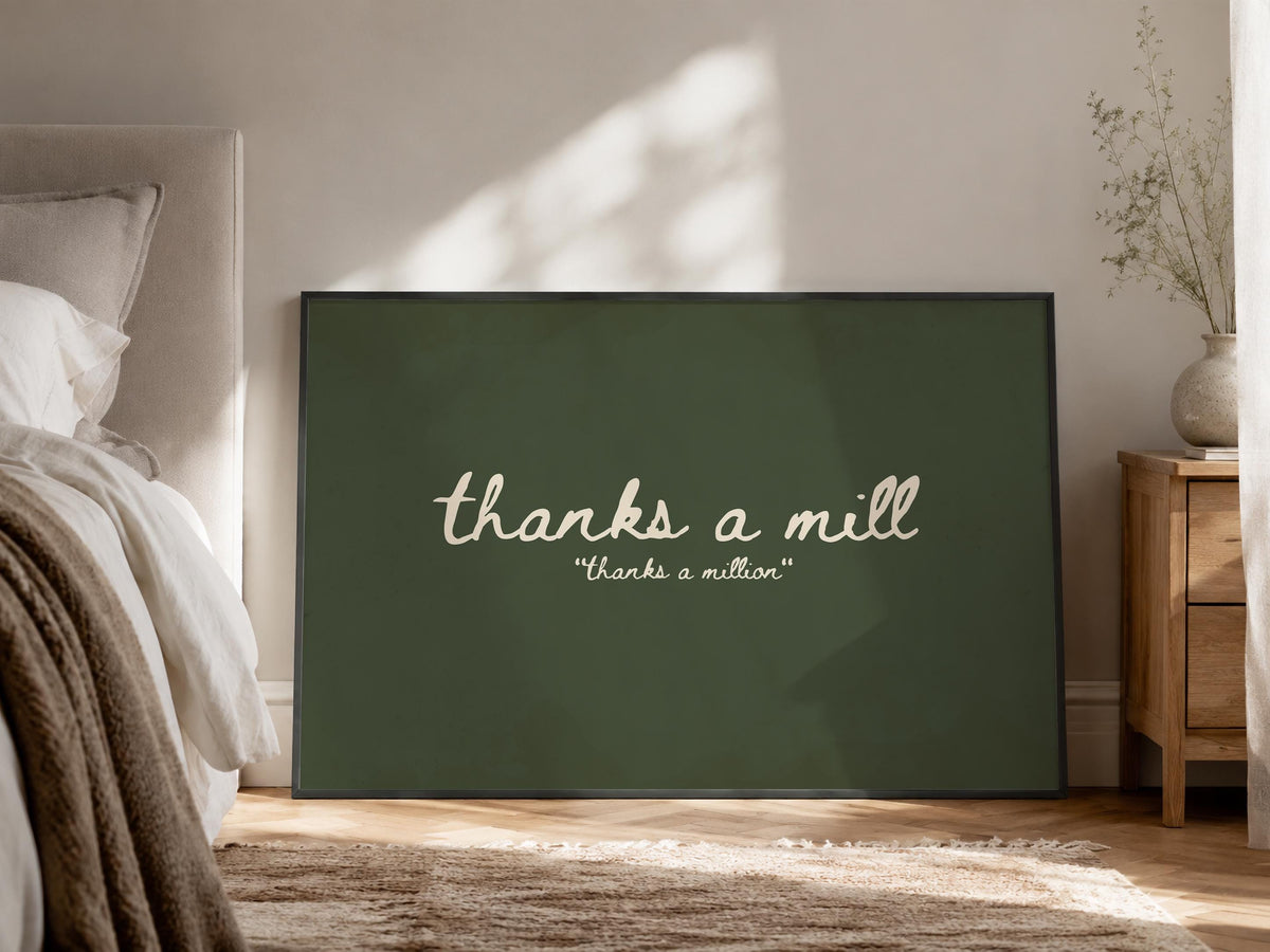 Thanks a Mill Irish slang print – mockup 9