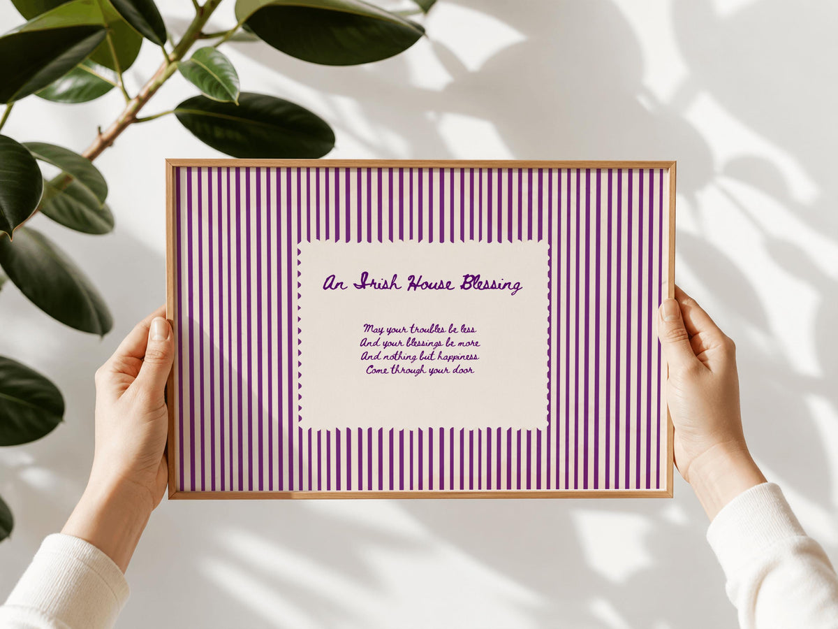 Irish House Blessing Retro Stripe print – photo 2