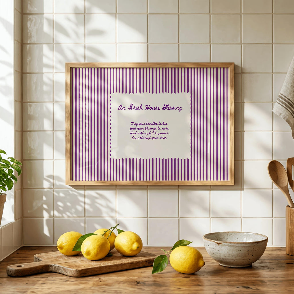 Irish House Blessing Retro Stripe print – photo 3