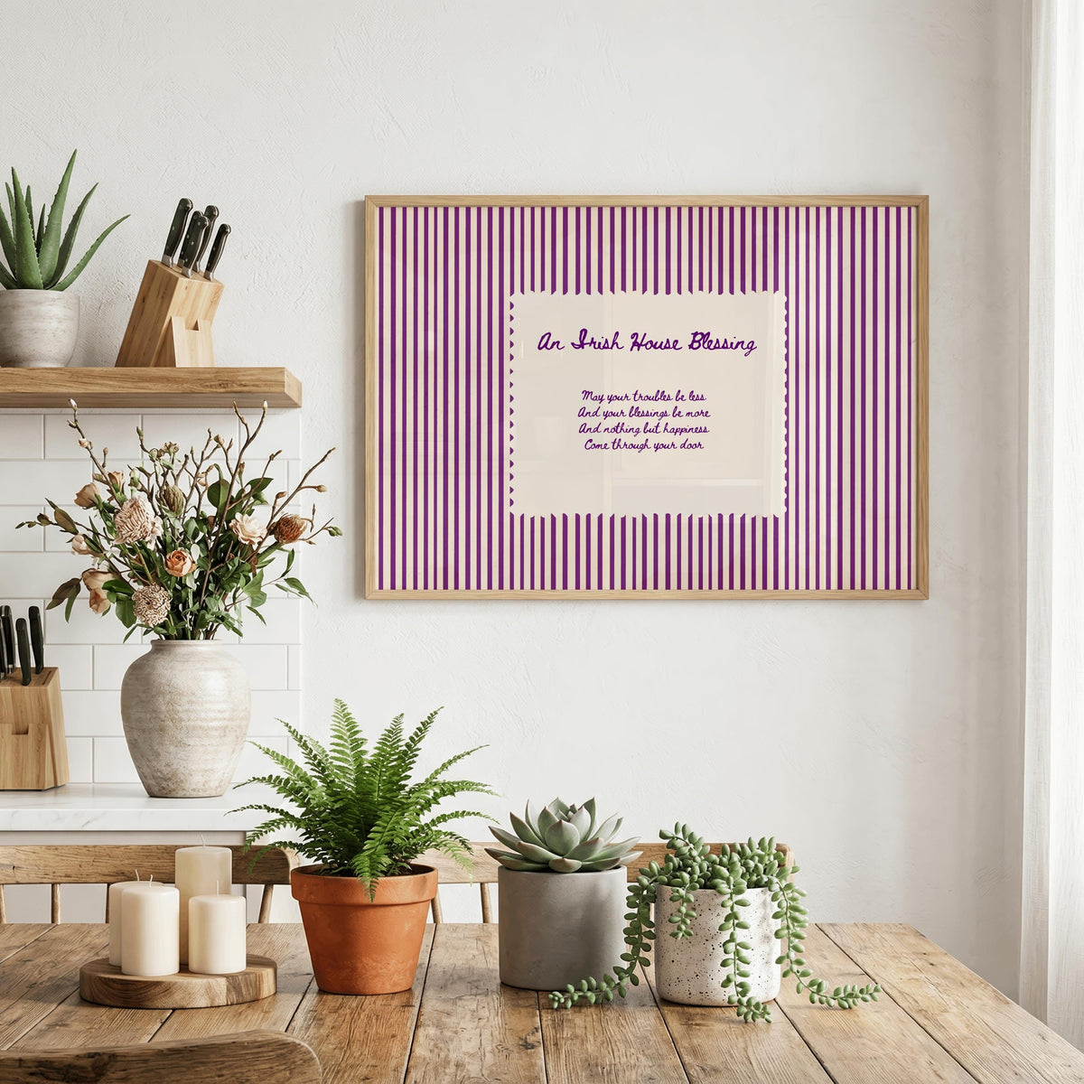 Irish House Blessing Retro Stripe print – photo 5