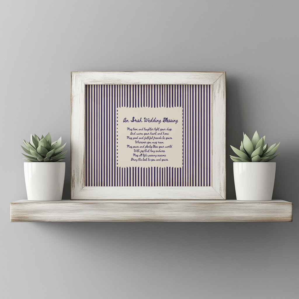 Irish Wedding Blessing Navy print – photo 4