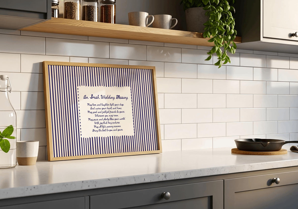 Irish Wedding Blessing Navy print – photo 7