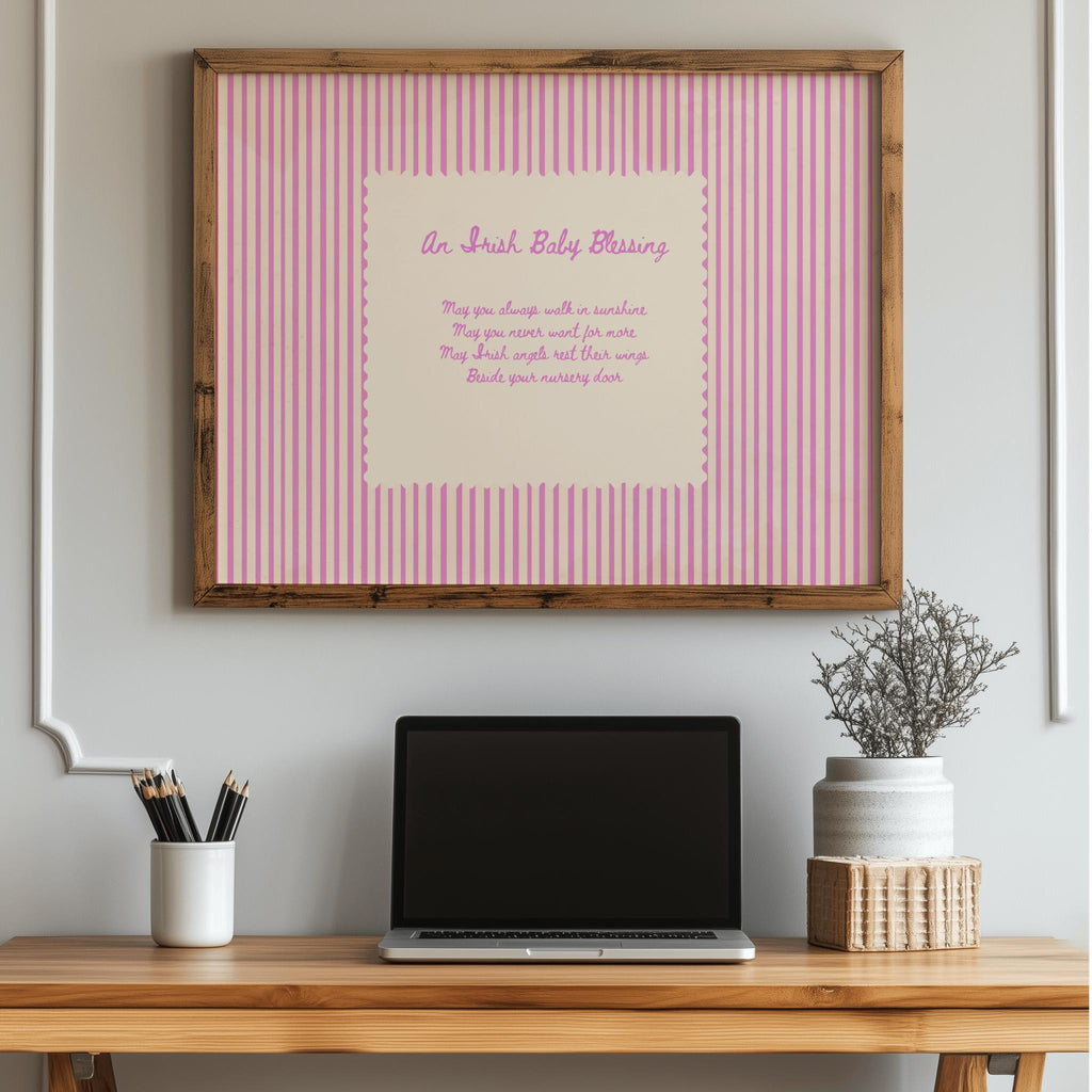 Irish Baby Blessing Irish print – room mockup 1