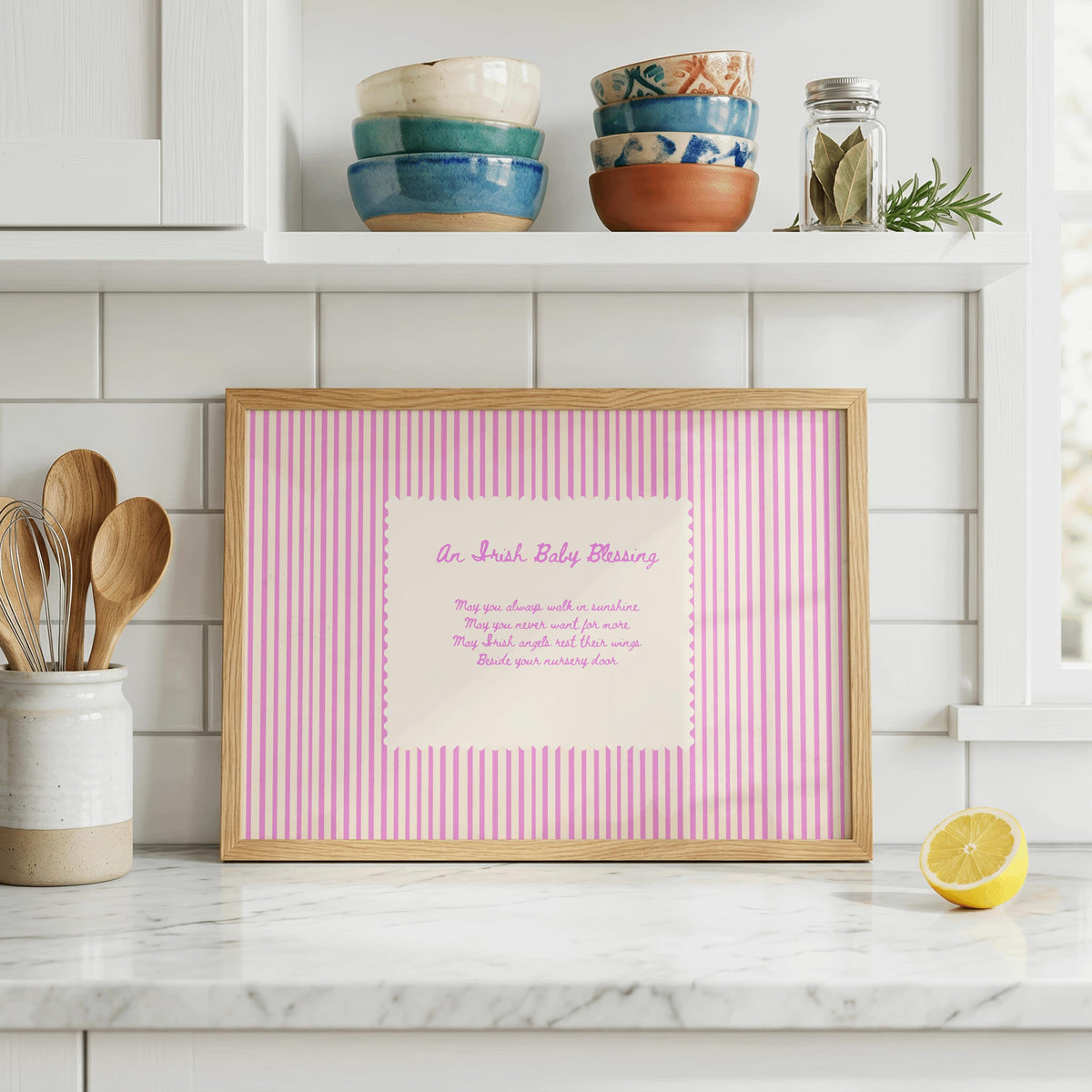 Irish Baby Blessing Irish print – room mockup 2