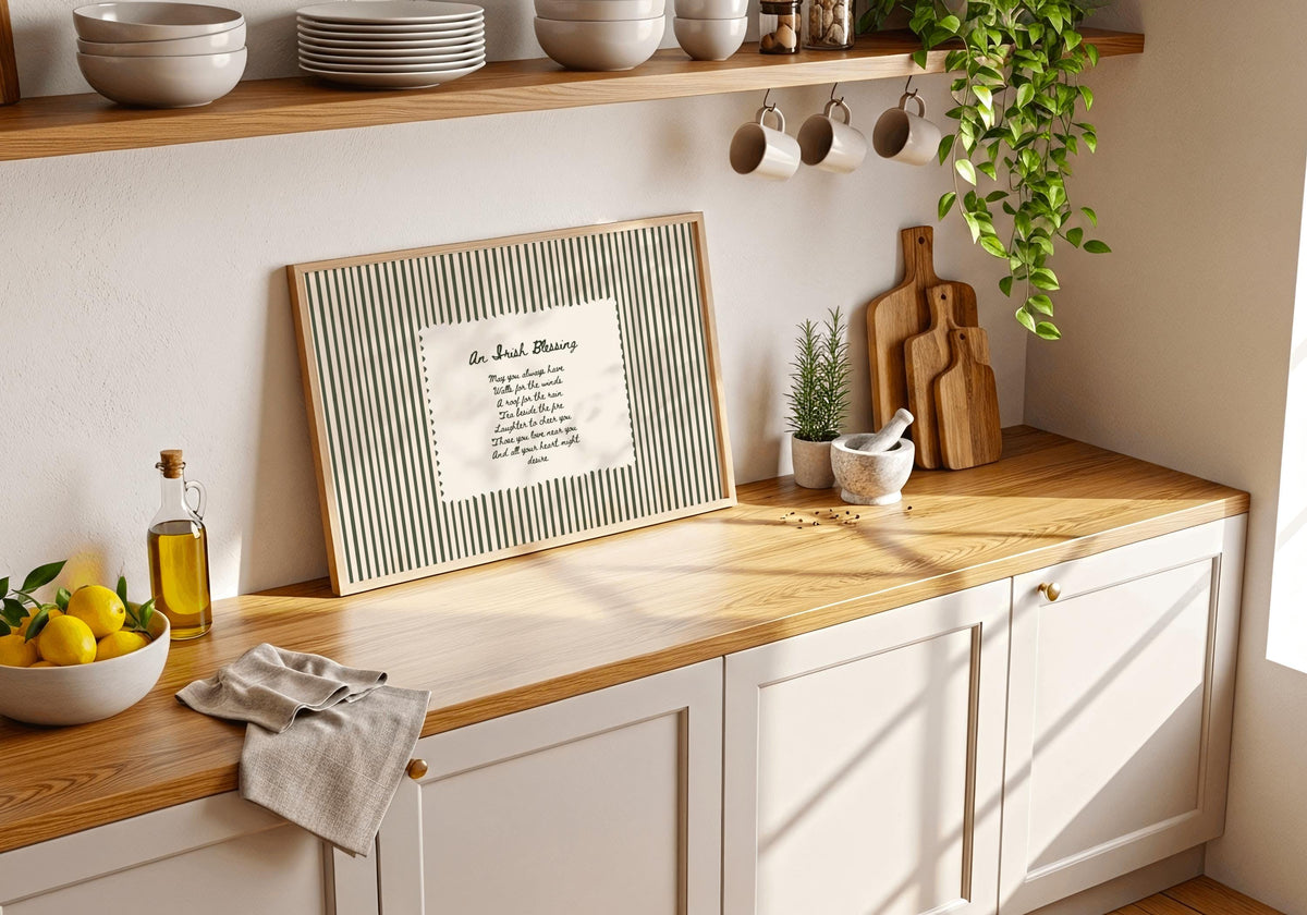 Neutral Irish Blessing Irish print – room mockup 5