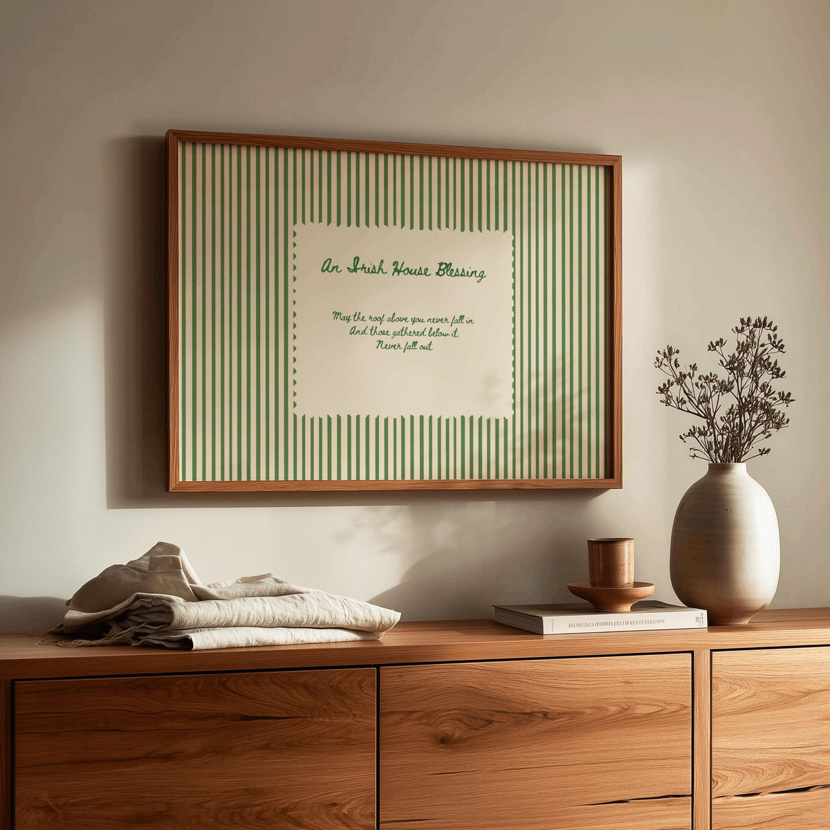 Irish house blessing sage Irish print – wall mockup 1
