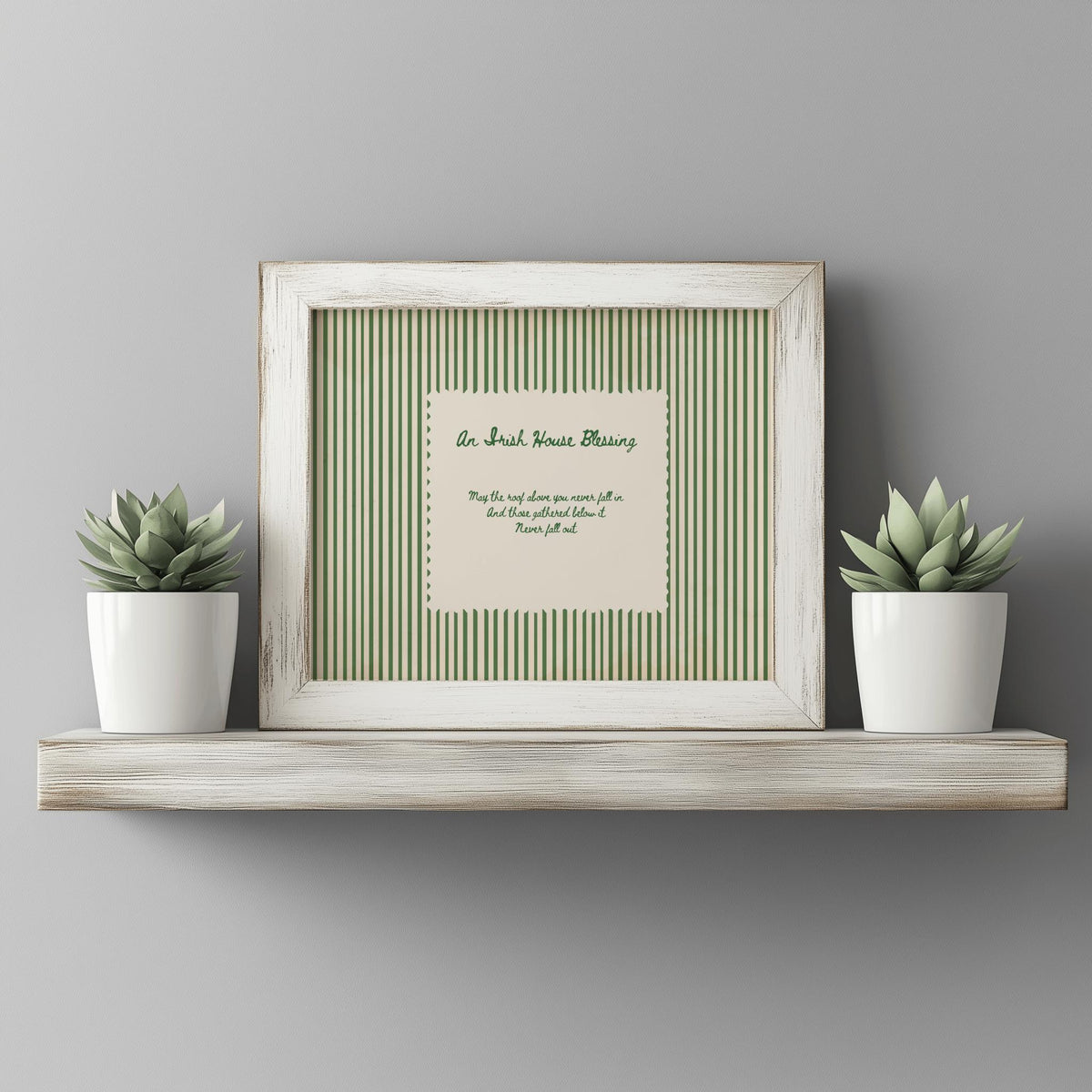 Irish house blessing sage Irish print – wall mockup 3