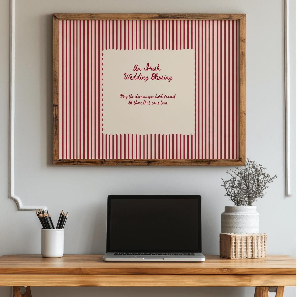 Irish Wedding Blessing Irish print – room mockup 1