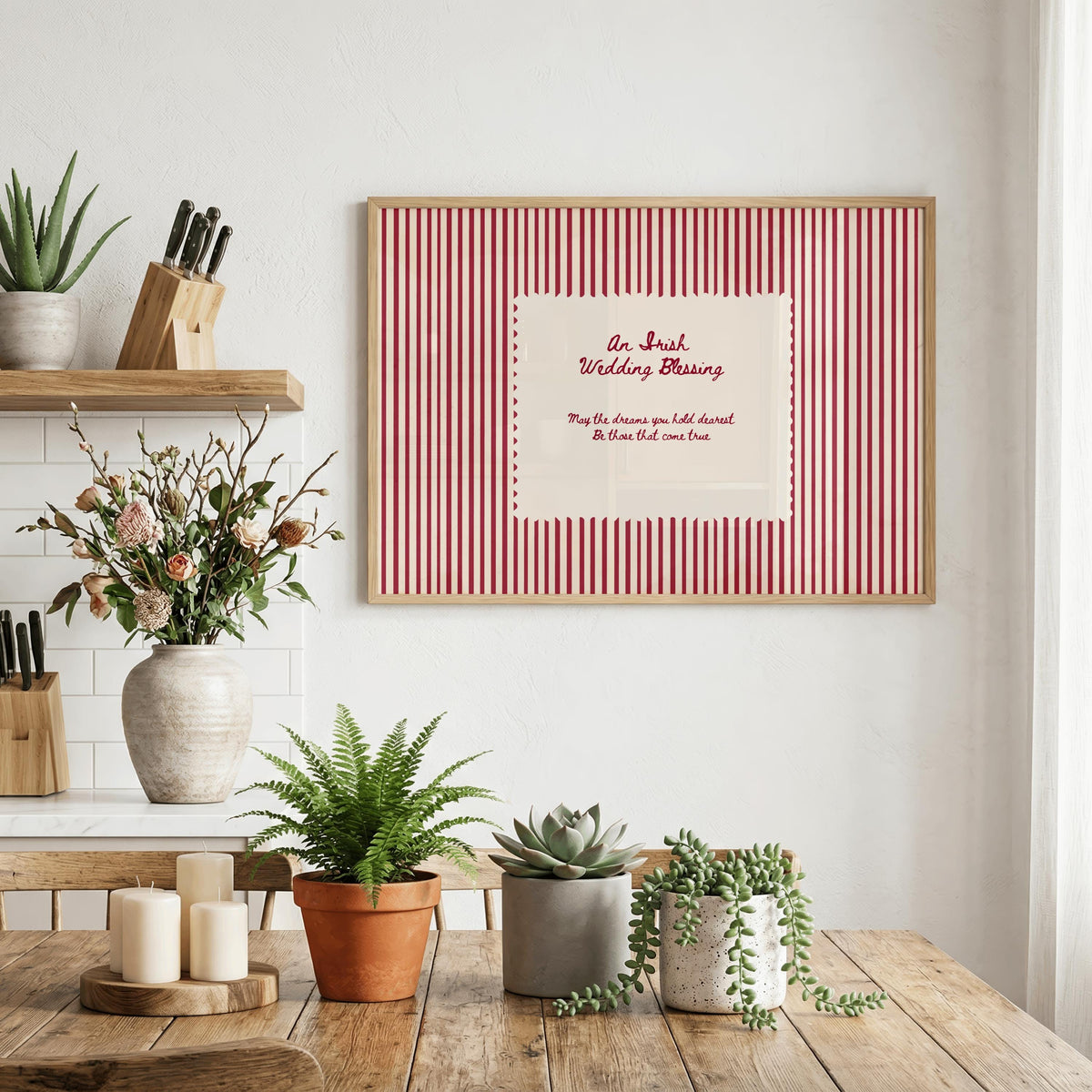Irish Wedding Blessing Irish print – room mockup 2