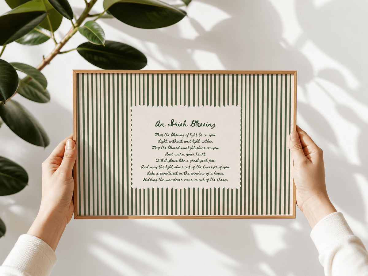 Blessing of Light Irish print – room mockup 1