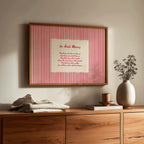 Red Stripe Irish Blessing Irish print – room mockup 3