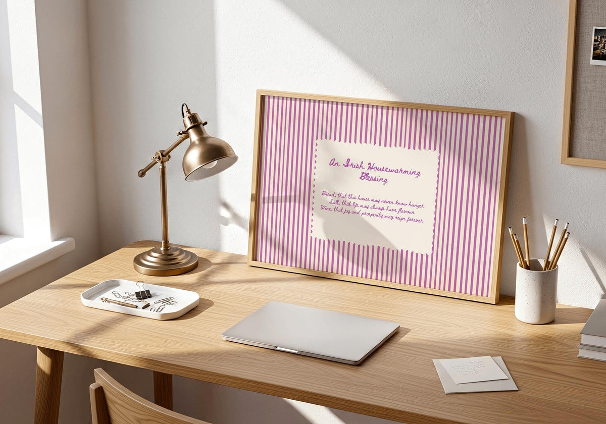 Irish Housewarming Blessing Irish print – room mockup 4