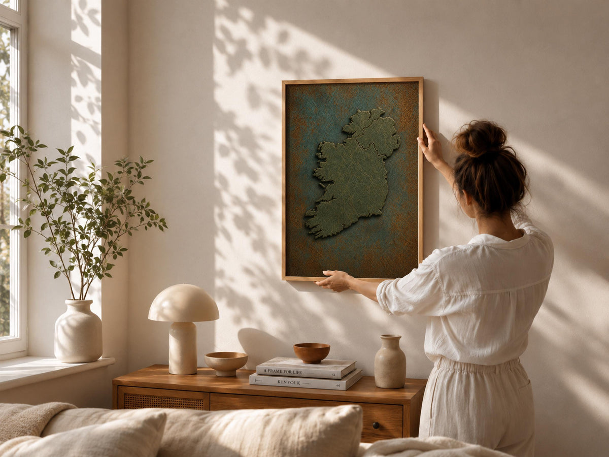 Vintage Ireland Map Silhouette Irish print – photo 10