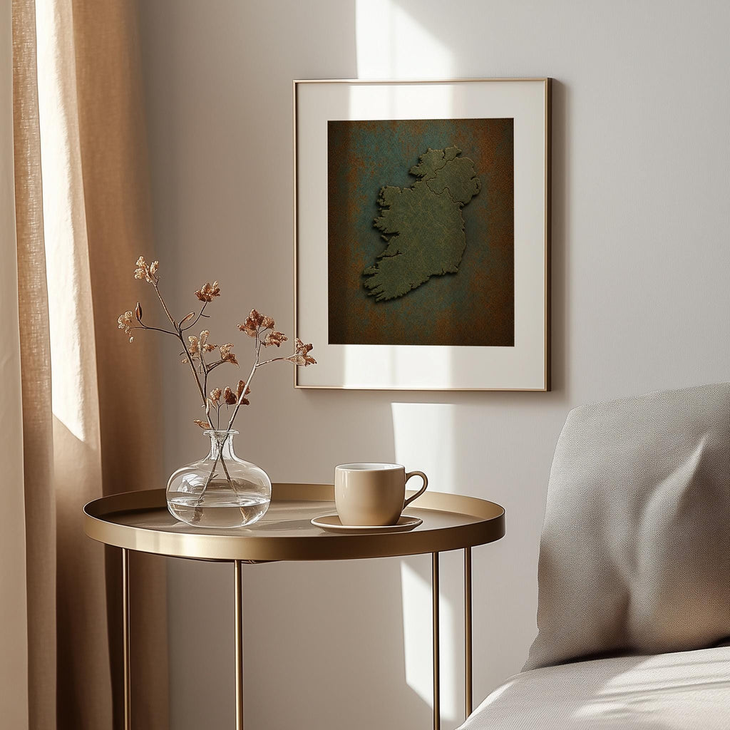 Vintage Ireland Map Silhouette Irish print – photo 6