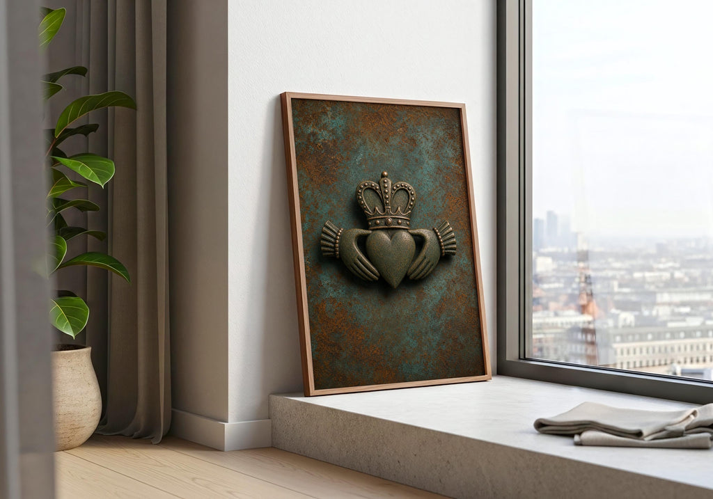 Vintage Heart Crown Emblem Irish print – photo 3