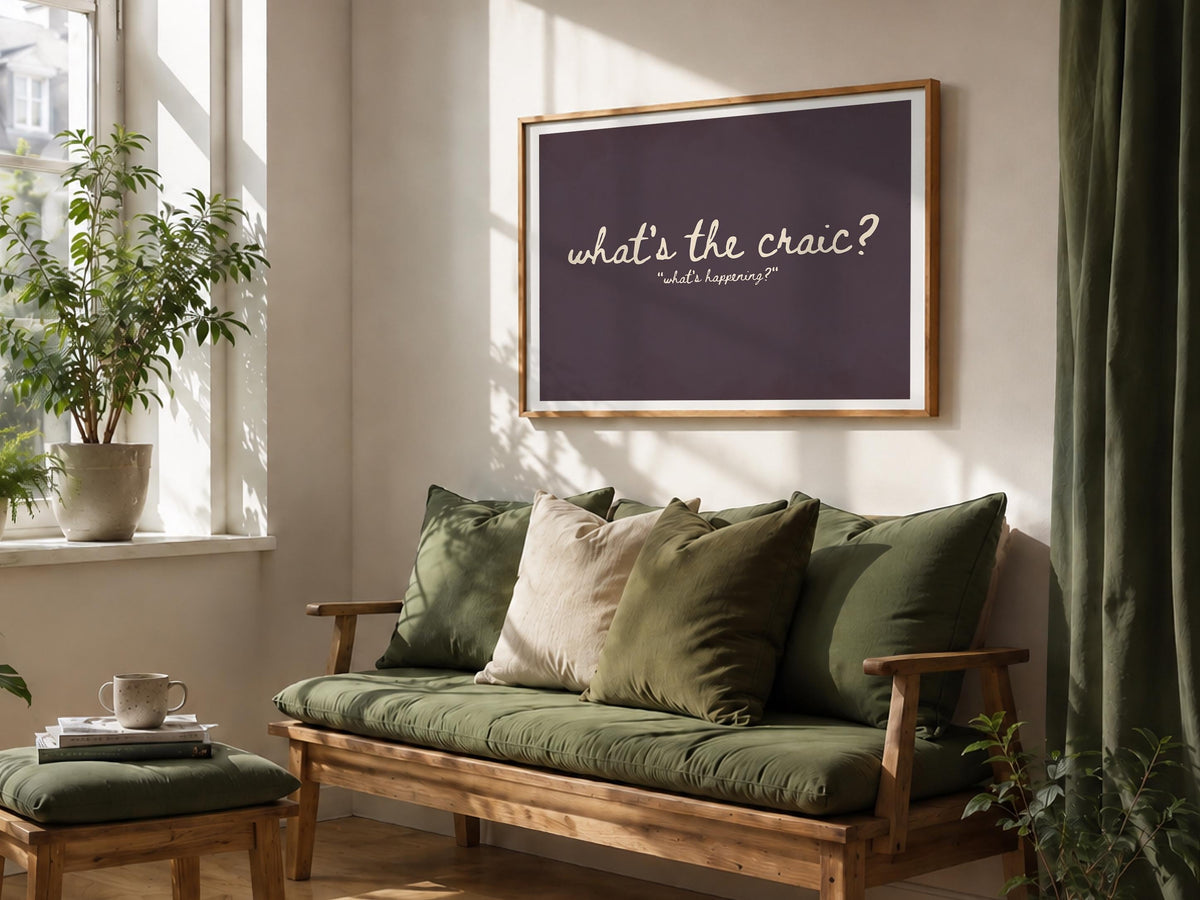 What's the Craic Plum Irish print – photo 10