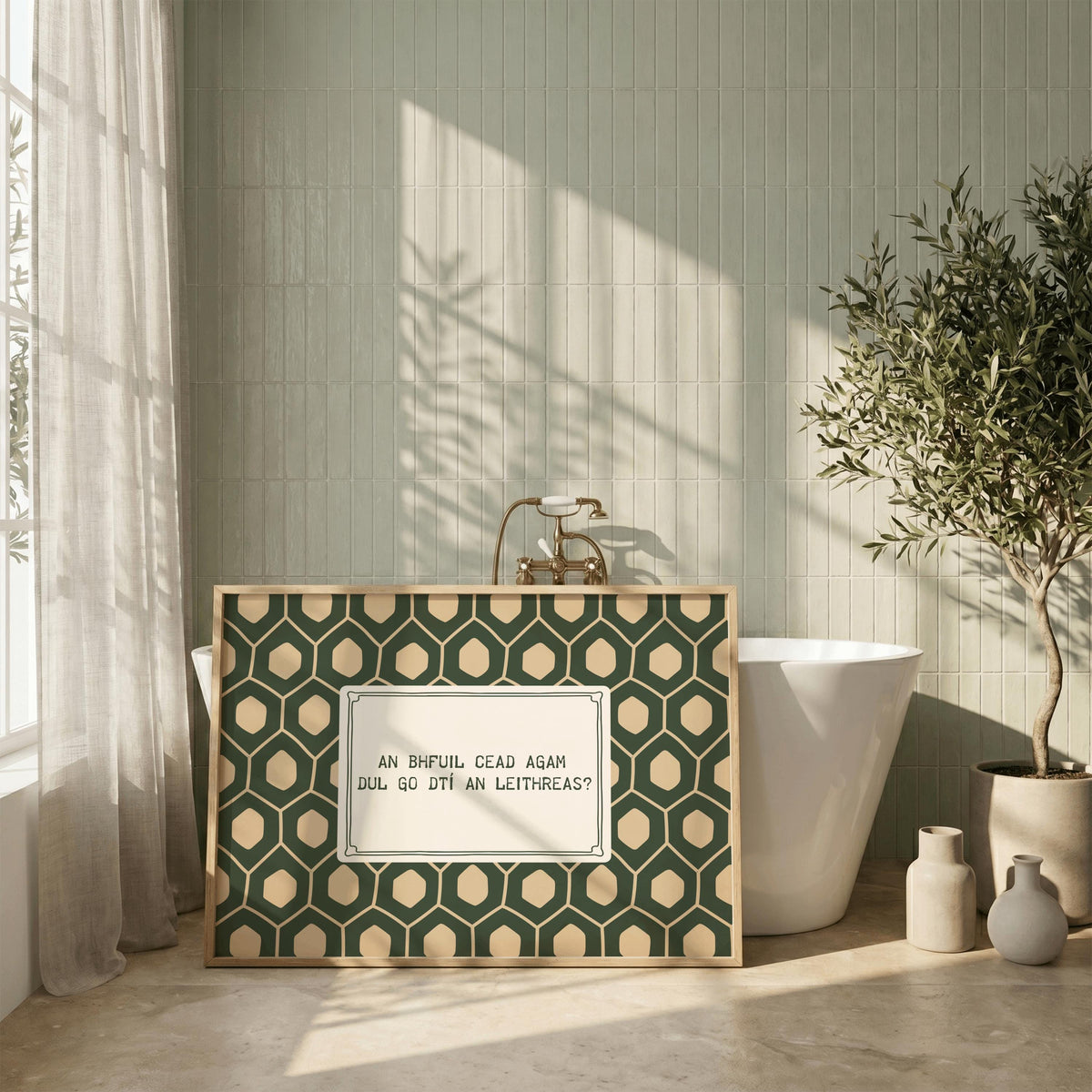 An Bhfuil Cead Agam Irish print – mockup 3