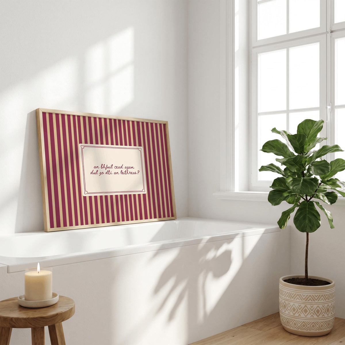 An bhfuil cead agam dul go dtí an leithreas Irish print – wall mockup 6