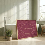 Tá tú go hálainn polka dot Irish print – wall mockup 3