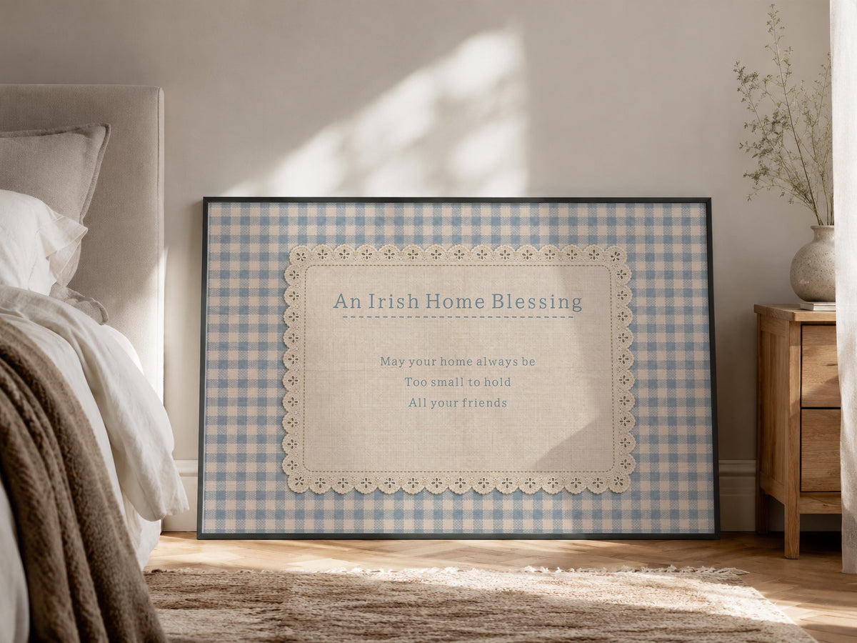 Irish Home Blessing Irish print – wall mockup 5