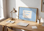 Blue Border Irish Blessing Irish print – room mockup 5